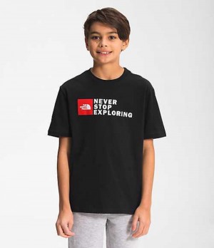 Camiseta The North Face Graphic Niño Negras Blancas Rojas | 7289641-XZ