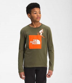 Camiseta The North Face Graphic Niño Verde Oliva | 2135640-EI