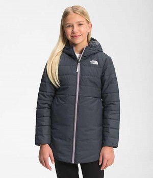 Parka The North Face Reversible Mossbud Swirl Niña Gris | 3216758-MW