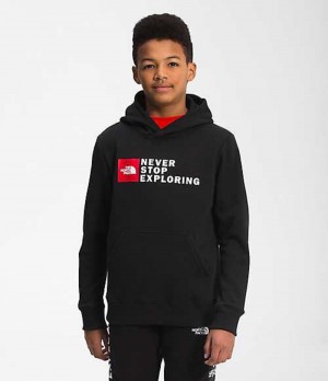 Sudadera con Capucha The North Face Camp Niño Negras Rojas | 0146375-UG