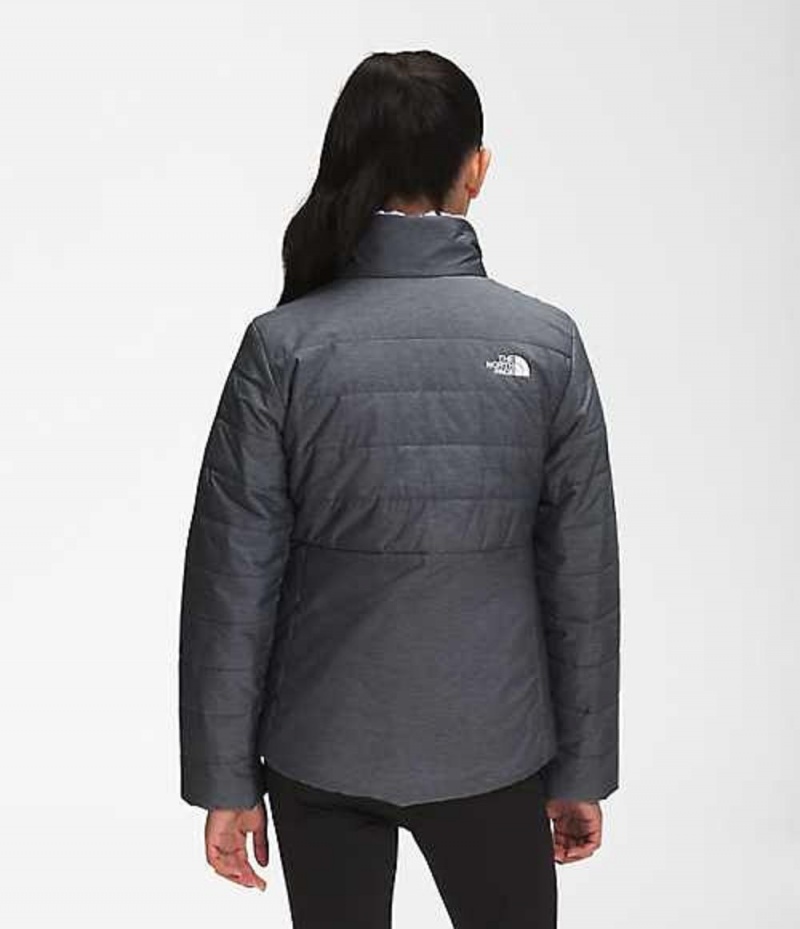 Chaquetas The North Face Reversible Mossbud Swirl Niña Gris Blancas | 5793286-ZK