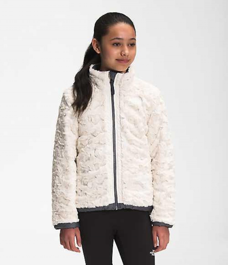 Chaquetas The North Face Reversible Mossbud Swirl Niña Gris Blancas | 5793286-ZK