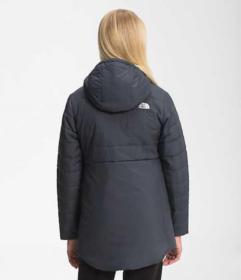 Parka The North Face Reversible Mossbud Swirl Niña Gris | 3216758-MW