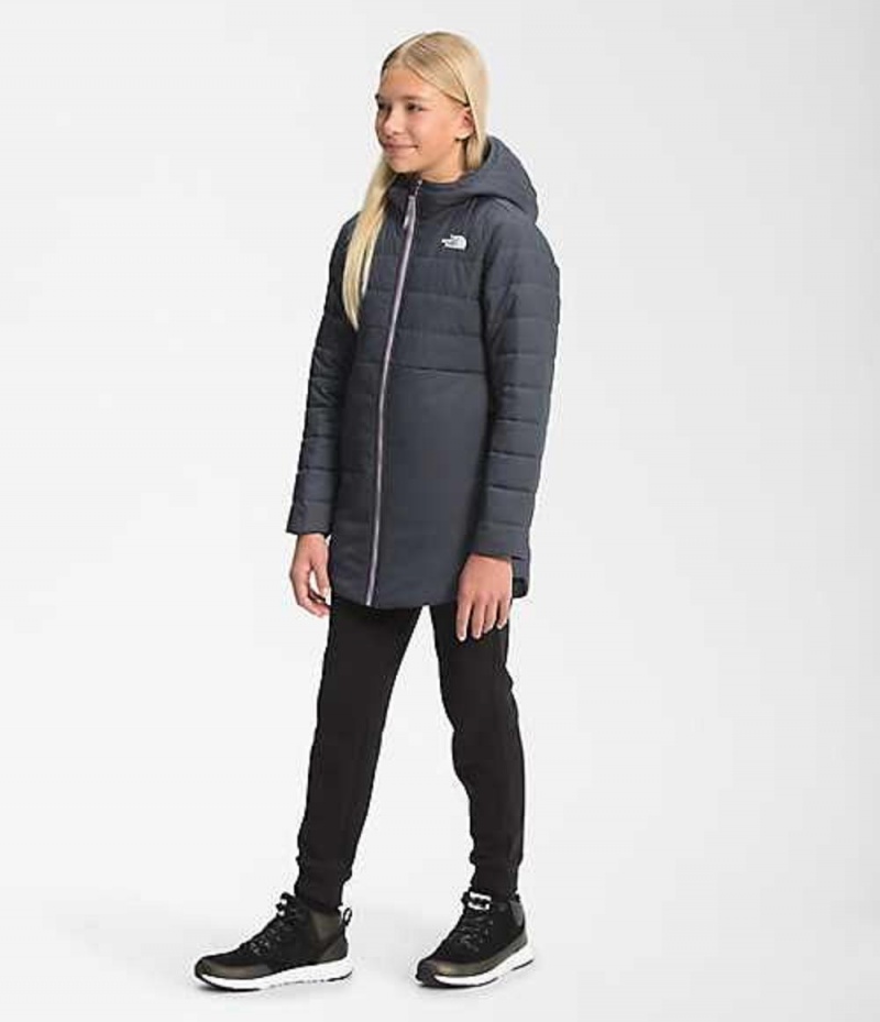 Parka The North Face Reversible Mossbud Swirl Niña Gris | 3216758-MW