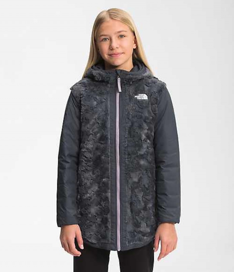 Parka The North Face Reversible Mossbud Swirl Niña Gris | 3216758-MW