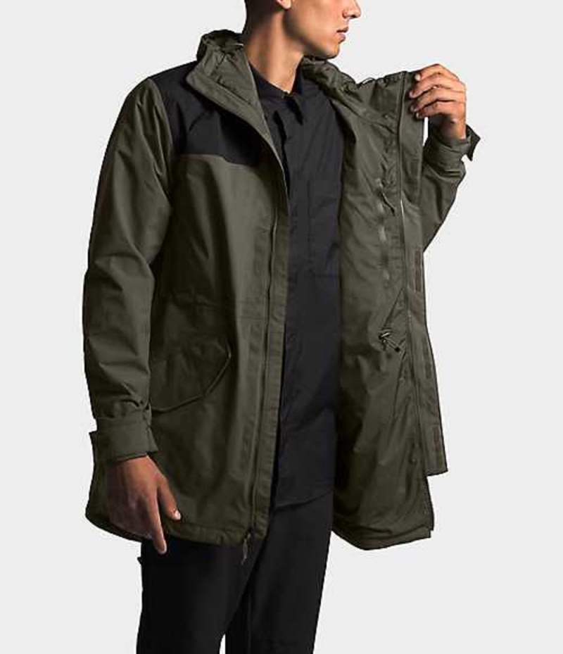 Rain Jackets The North Face City Breeze Rain Hombre Gris Marrones Verde Negras | 8914607-BE